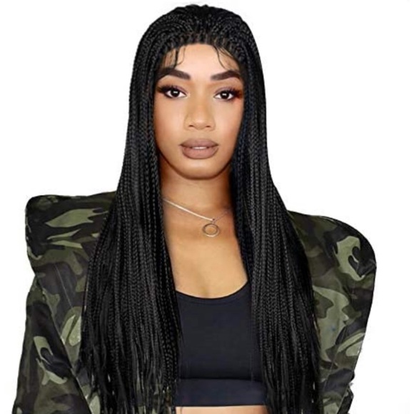 24inch Yaki Micro Braids Lace Front Wig - Picture 6 of 7
